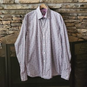 Last chance !! Ted Baker London Men's Floral Button Down Shirt